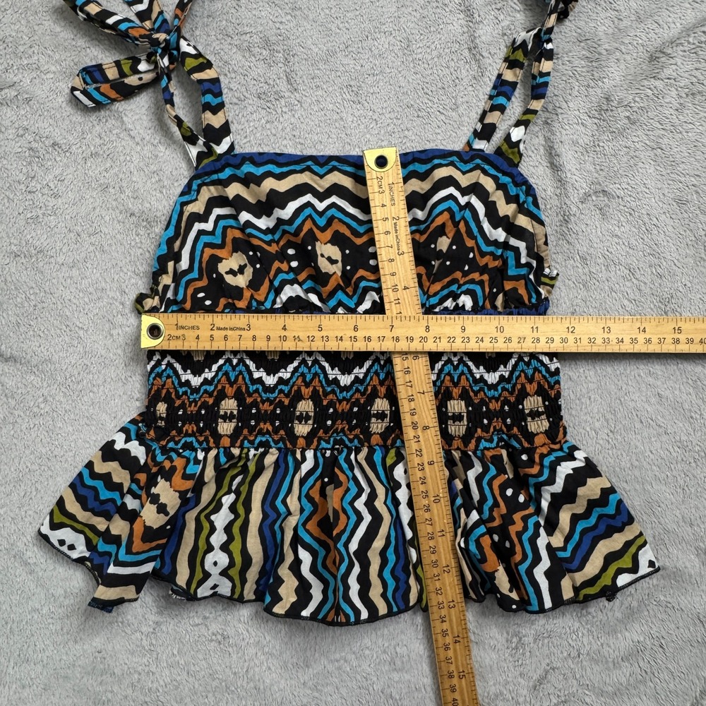 Elizabeth James Halter Ikat Striped Gigi Tip Size XS Tie Straps NWOT